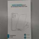 Upholyee [360 Rotatable CD Stand & Built-in Privacy Screen Magnetic Case for iPhone 13 Pro [Compatible with MagSafe & Full Signal] Mil-Grade Shockproof Full Body Anti-Spy Cover for 13 Pro-Gold