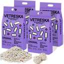 VETRESKA Tofu Cat Litter,Natural Kitty Litter Strong Clumping Flushable Cat Litter Pellets Ultra Absorbent,Odor Control,Dust-Free,Low Tracking Eco-Friendly Tofu Litter,Original(5.5lb4bags)
