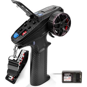 DUMBORC X6PM-350 2.4GHz 6CH Mini RC Radio Transmitter with X6FG Gyro Receiver with Low Voltage Alarm & Fail-Safe Function Mixed Mode for RC Vehicle Car Boat Tank Model Parts Portable Remote Controller