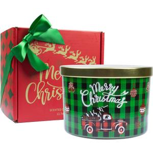 Christmas Candles - Christmas Gifts for Women, Natural Soy Wax Christmas Tree Scented Candles(12.7oz)