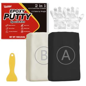 Epoxy Putty, 10oz / 280g Fast Repair Epoxy Clay, High Strength 2 Part Filler Putty for Sculpting, Modeling, Crafting, All Purpose Pool Clay for Bonding Plastic Metal Ceramic Wood Tile Glass (Black)