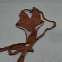 Women's Brown Wrap One Piece Swimsuit XS