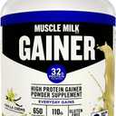 Muscle Milk Gainer Protein Powder, Vanilla Creme, 32g Protein, 5 Pound (EXP 06/29/26)