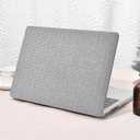 Seorsok Compatible for MacBook Pro 14 inch Case 2024-2021 M4 M3 Pro/Max A3112 A3185 A3401 A2918 A2992 M2 A2779 M1 A2442,Elegant Plastic Hard Shell Case Transparent Keyboard Cover,Beige Woven Fabric