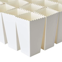 BLUE PANDA 100 Pack White Popcorn Boxes Bulk for Party - White Popcorn Containers for Movie Night & Carnival Decorations - 46 oz Paper Box (7.8 x 4.25 x 4.25)