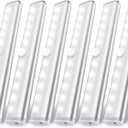 6 Pack Motion Sensor Lights, 10 LED Closet Battery Operated Lights, Stick-On Anywhere Magnetic Night Light Bar, Led Safe Light Indoor for Closet Stairs Wardrobe Under Cabinet