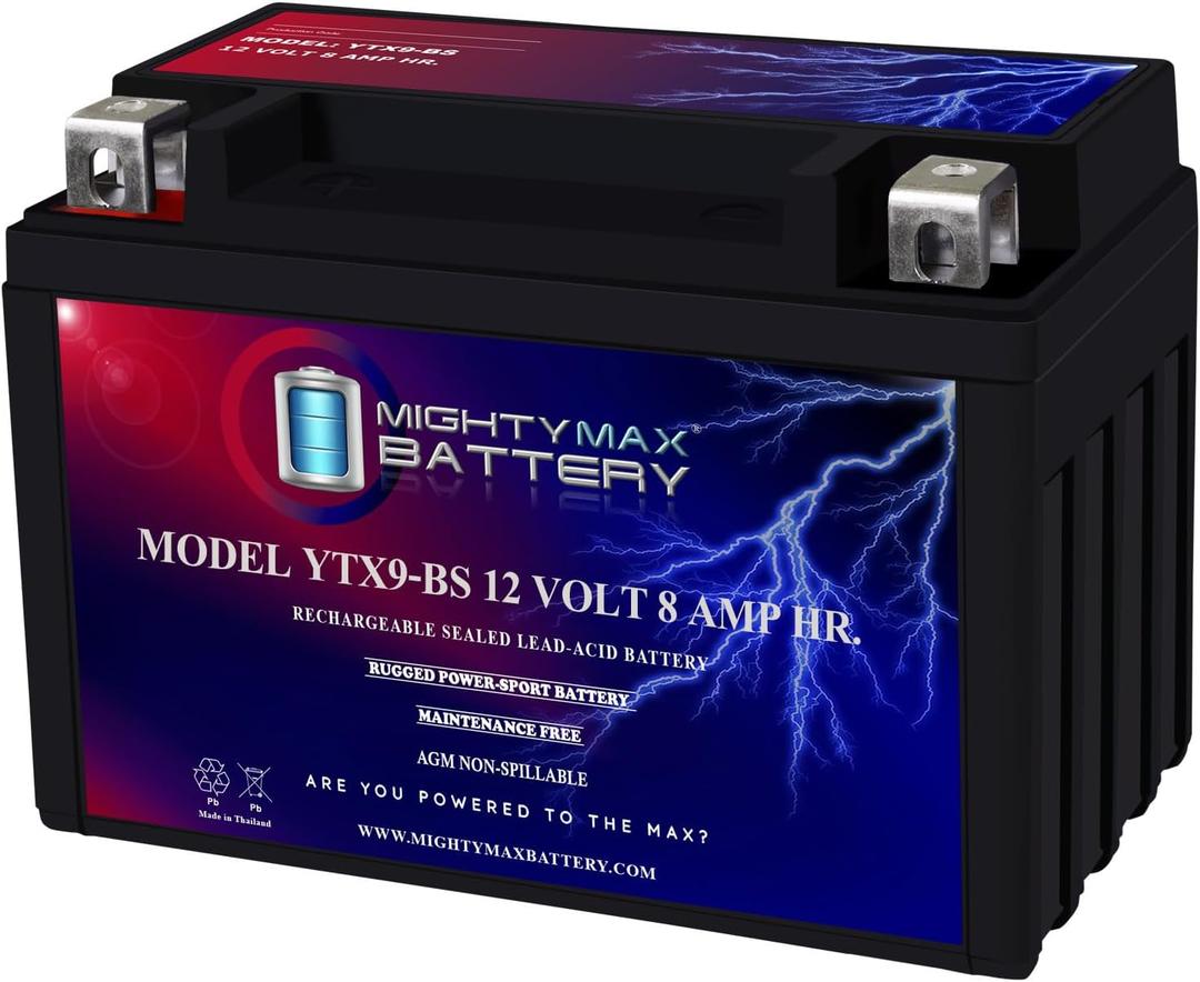 Mighty Max Battery YTX9-BS Replaces Honda ATV TRX300EX TRX400EX 300EX 400EX CBR900R RR Mighty Max Battery YTX9-BS Replaces Honda ATV TRX300EX TRX400EX 300EX 400EX CBR900R RR