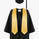 SOMSOC 4 Pieces Kindergarten Graduation Gown Grad Cap Set for Kids Preschool Nursery Graduation Stole Gown with 2025 Tassel Black 4'3"-4'5"