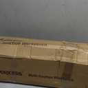 4 in 1 Roller Stand, Stable 440 Lbs Load Capacity with Saw Horses, V-Shaped, Multi-Directional Rollers & Outfeed Roller, Adjustable Height 33- 50, Folding for Woodworking