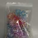 40pcs Flower Shape Beads Transparent Electroplate Flower Bead Color Lily Beads for DIY Crafts Bracelet Necklace Earrings Jewelry Making(Color)
