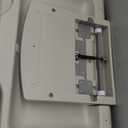 Baby Changing Station Wall Mounted Baby Changing Table Foldable Diaper Changing Unit Commercial Restrooms Horizontal HDPE Meterial with Safrty Strap White Gray (Horizontal+Wipe case)