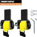 2 Pack Trailer Stake Pocket Winch Flatbed Kit, Capacity 16,200 lbs, Includes 4-inch Yellow Flatbed Winch Straps 30 Ft for 2x4 Stake Pockets