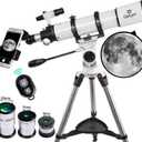 Gskyer Telescope 600x90mm AZ Astronomical Refractor Telescope for Adults Astronomy, German Technology Scope (White)