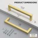 Goldenwarm 20 Pack 5 inch Brushed Gold Cabinet Pulls Brushed Gold Cabinet Handles Kitchen Handles for Cabients Drawer Pulls Kitchen Hardware for Cabinets