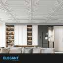 Art3d 12-Pack Drop Ceiling Tiles 2x4 Ft, Decorative PVC Ceiling Covering Panels 24x48 Inch for Basement Bathroom Kitchen, Cover 96 Sq.Ft, White