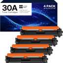 30A CF230A Toner Cartridge Replacement for HP 30A CF230A 30X CF230X Compatible for Laserjet Pro MFP M227fdn M227fdw M227sdn M203d M203dn M203dw Printer(Black,4-Pack)