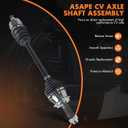 Front Left Driver Side CV Axle Half Shaft Assembly Fit for Honda Civic