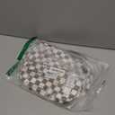 Spacious Checkered Nylon Crossbody Bag Bum Bag Checkered Handbags Wallets for Women, Brown Checkered 
