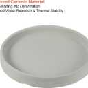 PATIKIL Plant Pot Saucers 4.5 Inch, 2 Pack Ceramic Round Flower Drip Tray for Indoor Outdoor, Gray