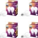 PHILIPS LED 60W A19 8-Pack Ultra Definition (2700K) 800 Lumen (8W = 60W) Dimmable Frosted Flicker-Free Light Bulbs