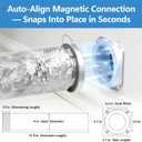 Magnetic Dryer Vent Coupling Connector Kit with Quick-Release Pull Ring 4"x3.3ft Flexible Duct, 2 Clamps, Fast Cleaning Maintenance