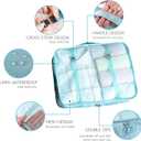 LANSKLBD 8 Set Packing Cubes for Suitcases Travel Luggage Packing Organizers,Travel Essentials Accessories Luggage Organizer with Shoe Bag Tioletry/Laundry Bag (Light Blue)