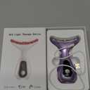 Facial Massager 7 Color Face Lift Device for Face and Neck Massage with 113°F & Vibration & Clean 3-in-1 Multifunctional Wand for Skin Care (Purple)