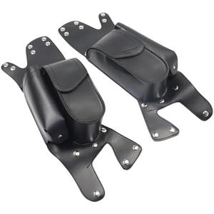 SHMT Left and Right Side Saddlebag Guard Bag with Water Bottle Holder for Harley Touring Road King Electra Glide Road Street Glide 1983-2023