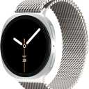 Milanese Metal Bands for Samsung Galaxy Watch 8 Band 40mm 44mm/8 Classic 46 mm Men/Women,Stainless Steel Mesh Loop Magnetic Strap for Samsung Galaxy Watch 8 Classic Band 46mm/8 44 mm 40 mm Correa (02-Titanium)