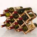 Freestanding Stackable Wine Rack Organizer for Countertop and Cabinets with Foldable Design and Scratch-Resistant Protector