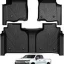 Falafa Floor Mats for Chevy Silverado GMC Sierra 1500 2019-2024, Crew Cab
