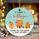 2 x Thank You Christmas Ornament 2025 - Thank You Gifts for Women Men Neighbor, Retirement, Farewell, Appreciation Gifts for Teacher, Nurse, Coworker, Boss, Manager, Ceramic Ornaments Hanging Decor