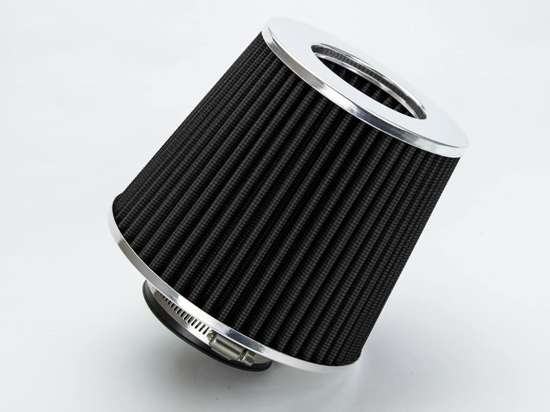 BLACK 2.75" 70 mm Inlet Cold Air Cone Replacement Performance Washable Clamp-On Dry Air Filter BLACK 2.75" 70 mm Inlet Cold Air Cone Replacement Performance Washable Clamp-On Dry Air Filter