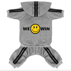 Cute Dog Hoodie Sweater Tracksuit Coat Jacket Winter Pajamas Jumpsuit Clothes Clothing 4-Legs Grey for Cat Puppy Small Medium Big All Type Dogs (X-Large)