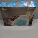 HIWENA Inflatable Portable Bathtub, White Durable Soaking Bath Tub with Large Backrest, Freestanding Inflatable Pool Bathroom Home Spa