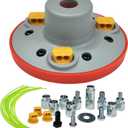 Universal Weed Eater Head, Easy Load String Trimmer Head Replacement Weed Wacker Head for Echo, Ego, Dewalt, Stihl, and Husqvarna, Includes 12pcs 1FT-0.095" Trimmer Line