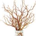 8 Pieces Dried Tree Branches Artificial Antler Branch Manzanita Branches Plastic Tree Branches for Decoration for Christmas Party Various Festivals Home Hotel Decoration (Coffee)