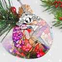 Christmas Ornament - Stained Glass Hummingbird Decor for Tree, Holiday Decorations and Xmas Gift Ideas