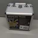 Queensell Mexican Train Dominoes Set with Numbers - Double 18 Dominos Set for Adults and Kids - Mexican Dominoes Train Game Night Games for Adults with Wooden Hub and Aluminum Case