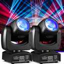 Moving Head Light 2 Pack 90W LED Beam Stage Light RGBW 4-in-1 DJ Lights Moving Head Spot Sound Activated DMX for Wedding Live Show Christmas Party