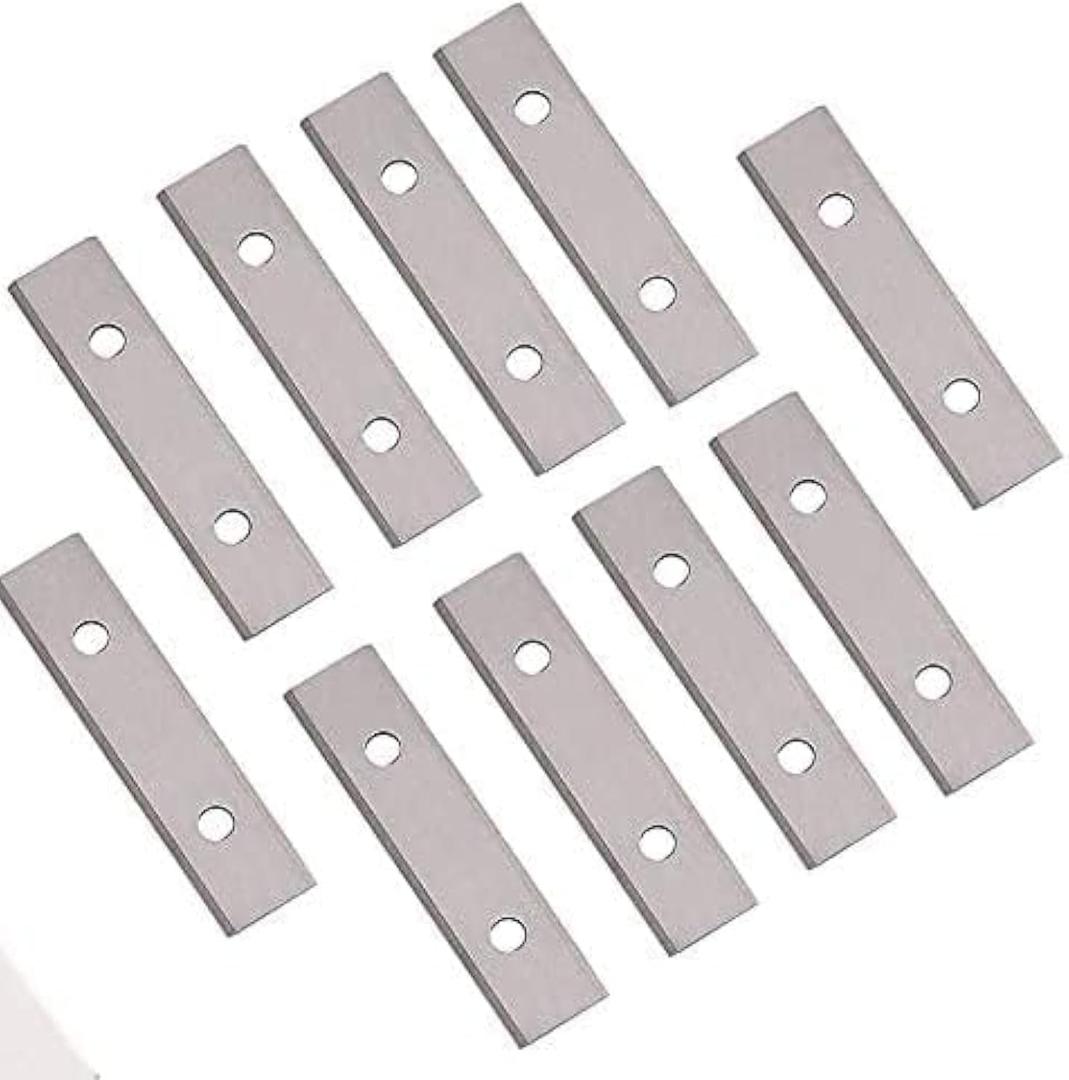 2.38"(60mm) Paint Scraper Carbide Blades Double-Edged Reversible Replacement Blade 2-3/8"(60X12X1.5mm) Fits Most equivalent General purpose Hand-Held Scrapers,10pcs