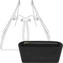 Purse Organizer Insert for CHANEL 25 Hobo Small Bag, Custom Fit Inside Premium Lightweight Water Resistant Handbag Insert with Zipper(Matte Black)