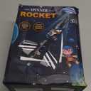 Rocket Launcher for Kids, Self Launching Motorized Air Rocket Toy, Outdoor Toys for Ages 8-12, Model Rockets with Parachute Safely Land, Spaceship Launch up to 200 ft Birthday Gifts for Boys (Blue)