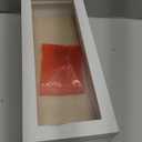 Freezing point Shadow Box Frame 5x12.5 Shadow Boxes Display Case with Linen Back Memorabilia Awards Medals Bouquet Photos Picture Badge Wedding Memory Box for Keepsakes White Small Pin Board White