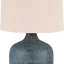 Signature Design by Ashley Malthace 24.5" Metal Accent Table Lamp, Beige, Copper, Blue & Bronze
