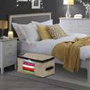 Covers & All Storage Bags, 90 litres Large size Space Saver bags Heavy Duty Storage Organizer Multipurpose, 12 Oz Waterproof UV-Resistant & Tear-Proof (23"L x 17"W x 14"H Inches, Beige, Pack of 3)