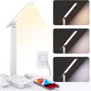 Power Strip with LED Desk Lamp, PD 30W Touch Desk Lamps, 4 Outlets 4 USB Ports(2 USB C) Small Desk Lamp 5FT Extension Cord Table Lamp for Home Office College Dorm Room Essentials Bedroom Bedside Study