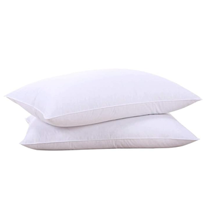 Goose Feathers and Down White Pillow Inserts, Bed Sleeping Hotel Collection Pillows Set of 2 Standard Size 20x26