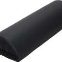 ForPro Premium Jumbo Half-Round Bolster Pillow for Massage and Yoga, Oil and Stain-Resistant, 9W x 4.5" H x 26L, Black