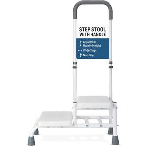 Houseables Mobility & Support Aids, Step Stool with Handle & Car Door Assist Handle for Seniors, Disabled & Adults, Safety Support for Home, Bath, Kitchen & Vehicle